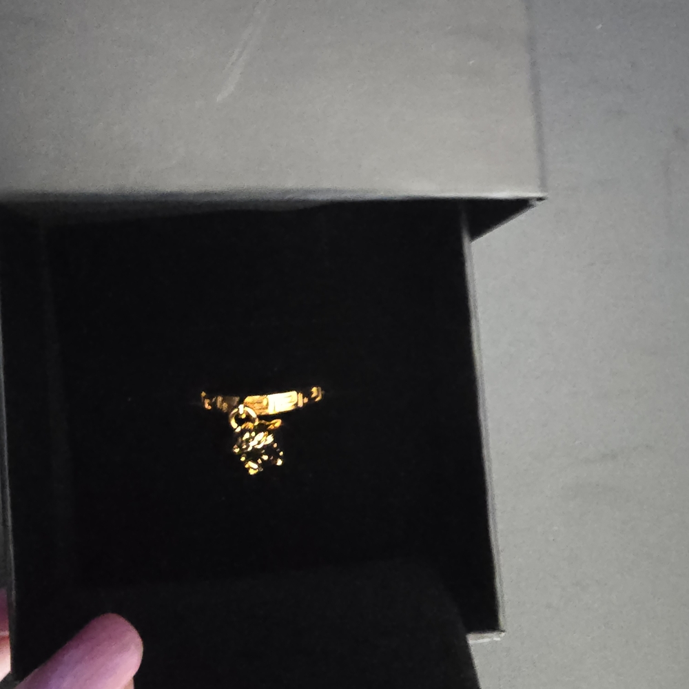 Versace Gold Plated Medusa Charm Pendant Ring-EUC - Picture 8 of 8
